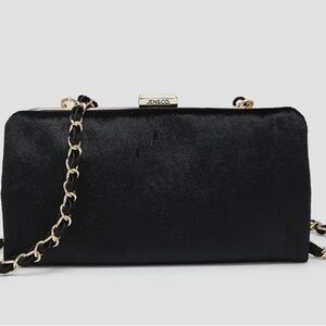Black velvet crossbody. Luxury, gold hardware, spacious and soft! NEW!!